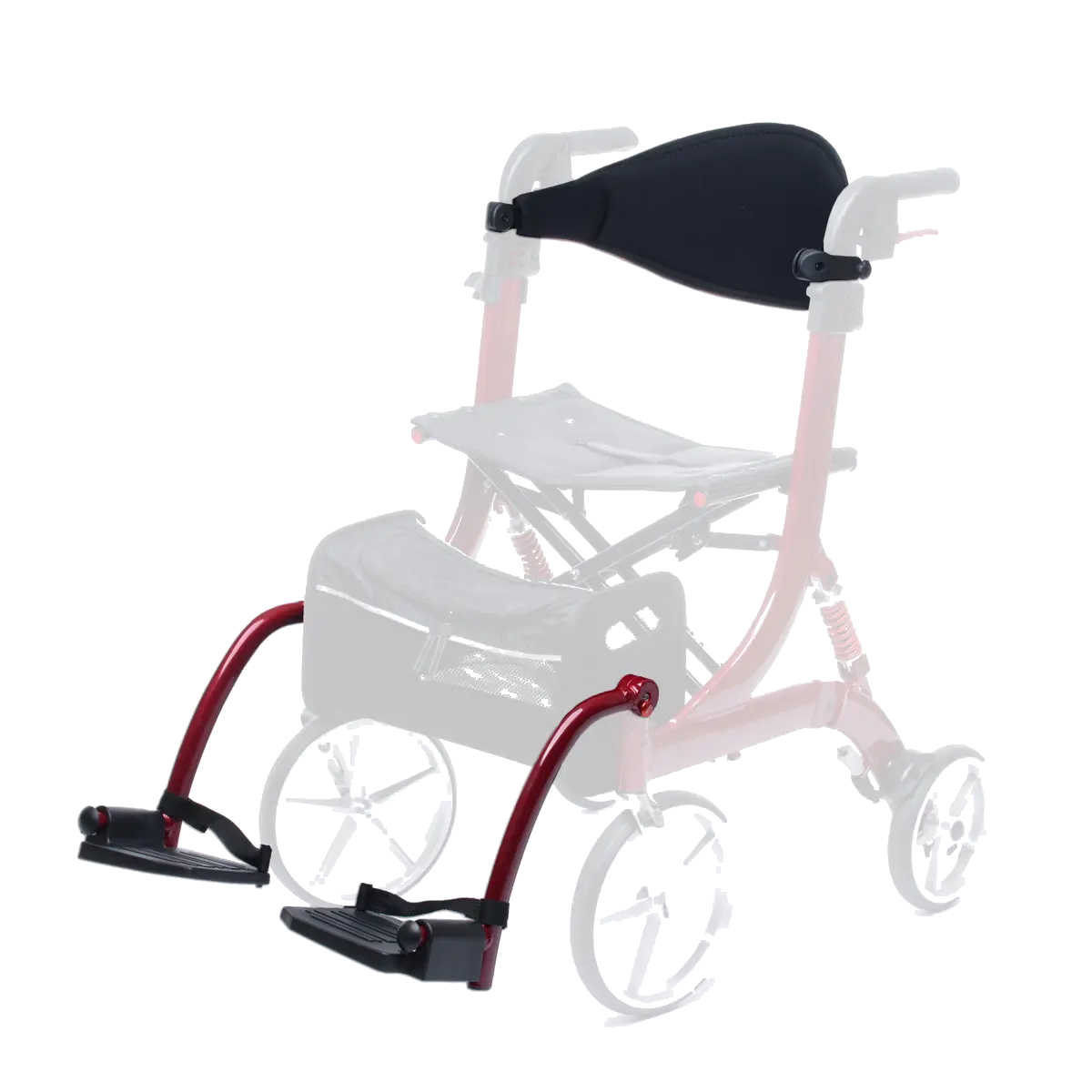 Zusatzpaket VARIO Besco Rollator Spring - Fußstützen+Rückengurt